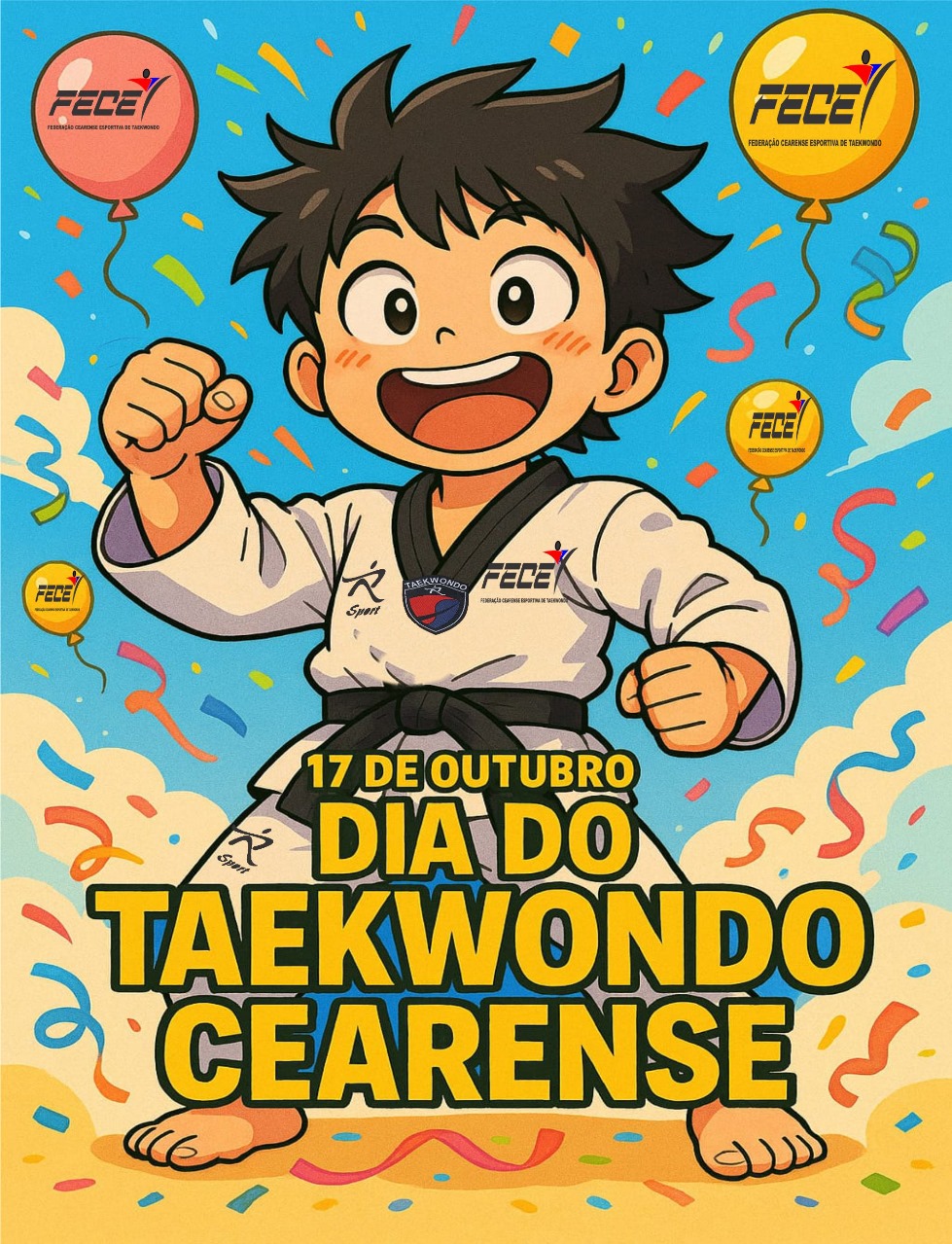 🥋 17 de Outubro – Dia do Taekwondo Cearense&nbsp;🇧🇷