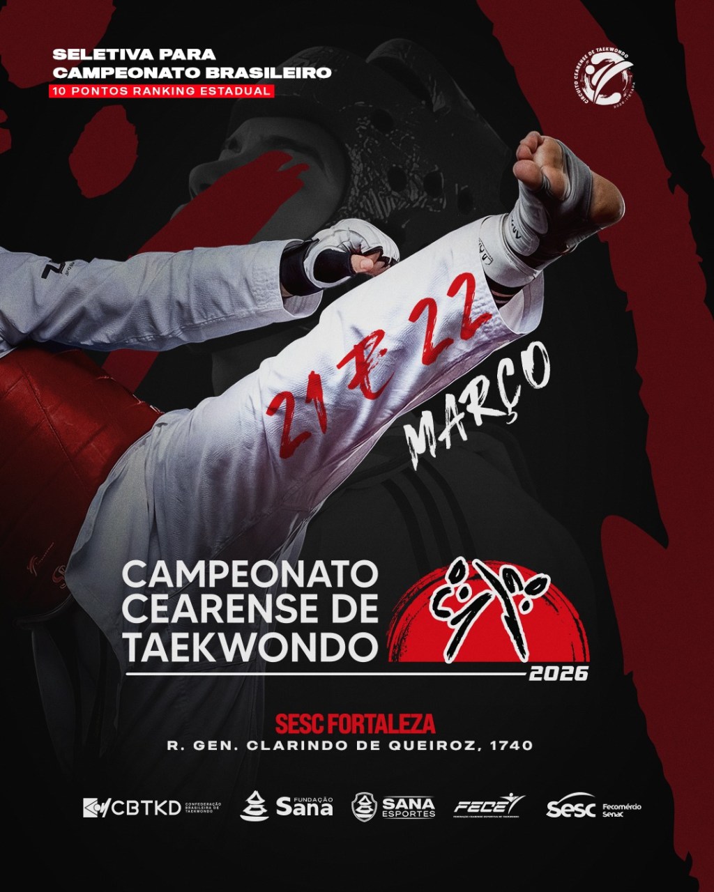🥋 CAMPEONATO CEARENSE DE TAEKWONDO&nbsp;2026