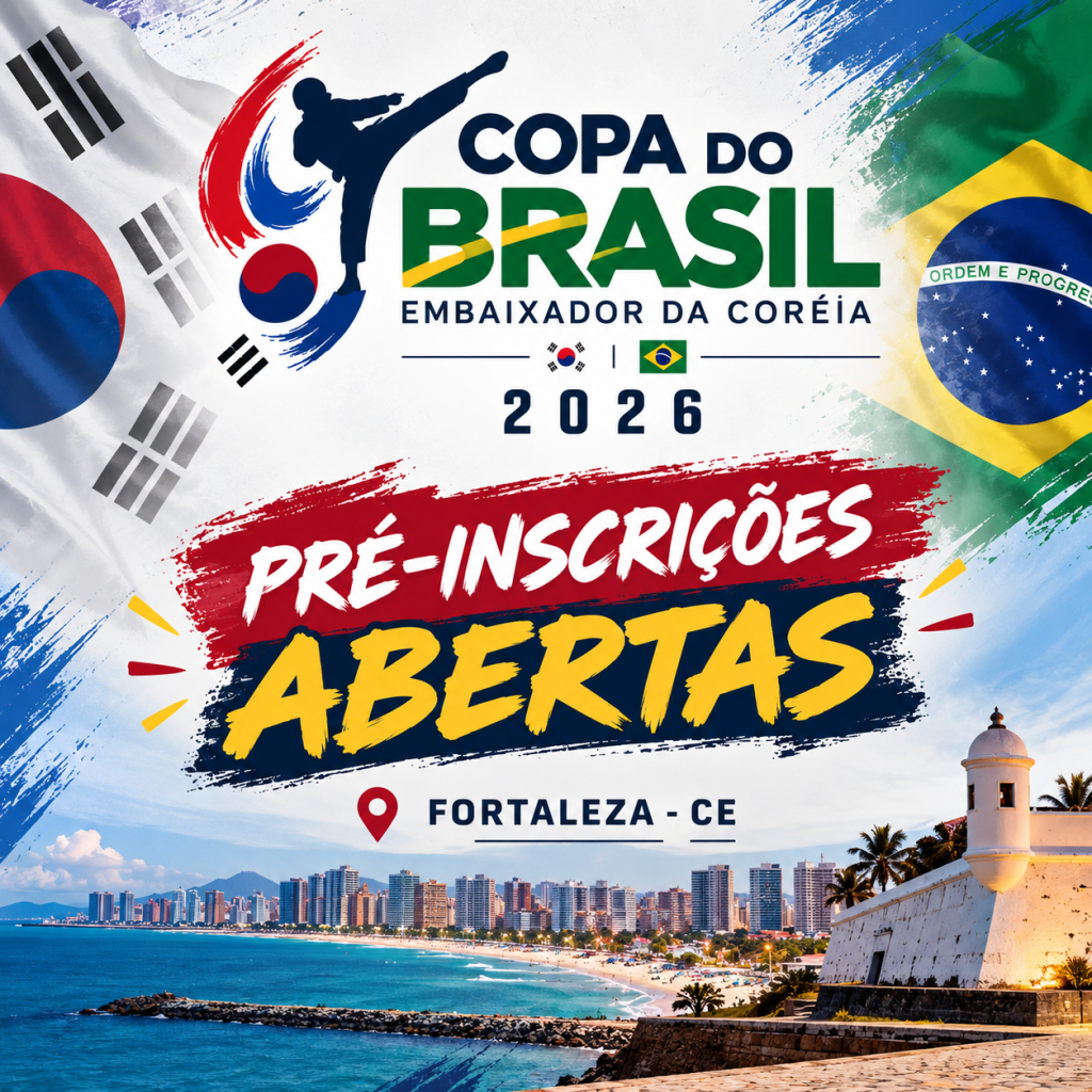 Pré-inscrições abertas para a Copa do Brasil de Taekwondo&nbsp;2026