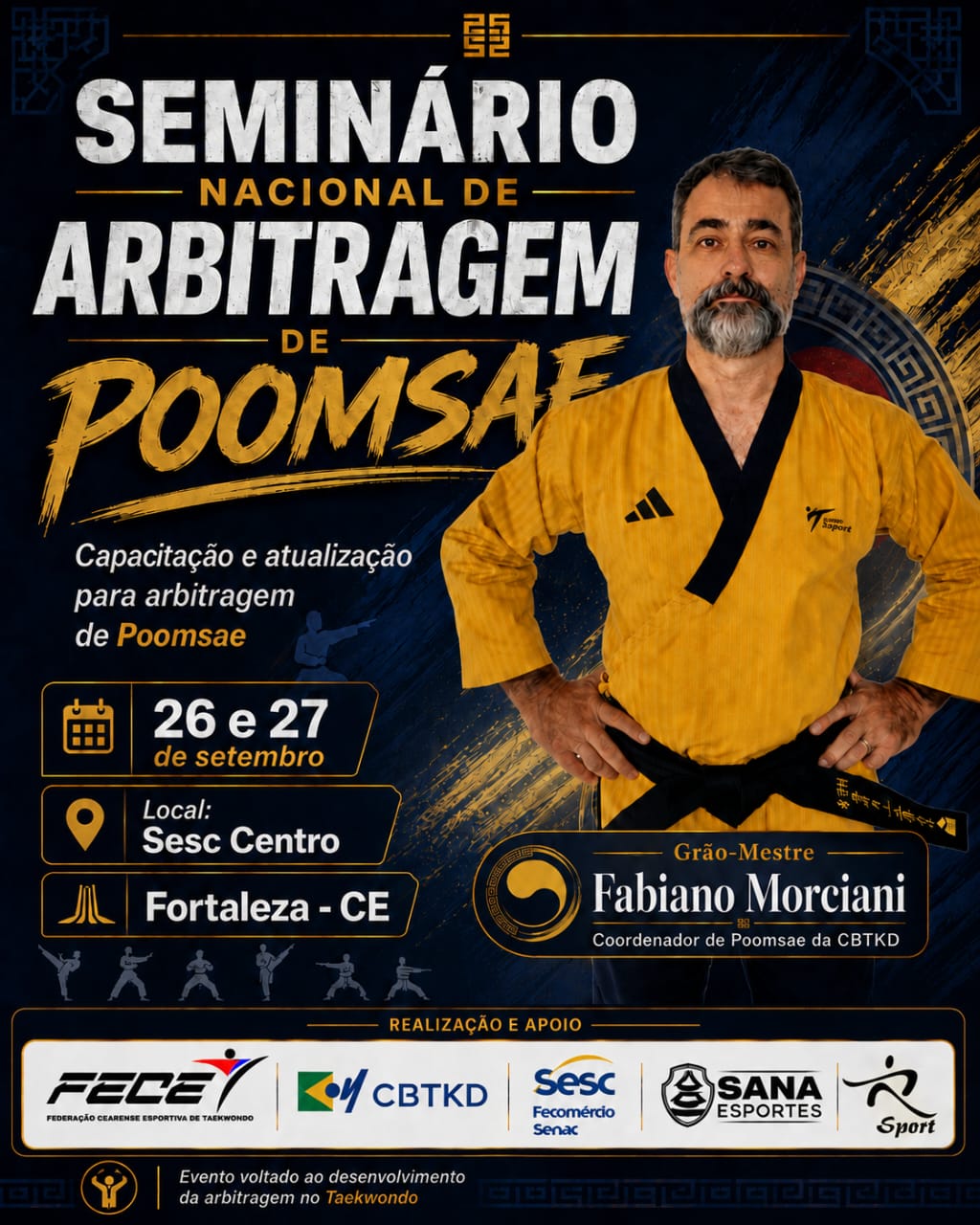 Seminário de Arbitragem de Poomsae será realizado em&nbsp;Fortaleza